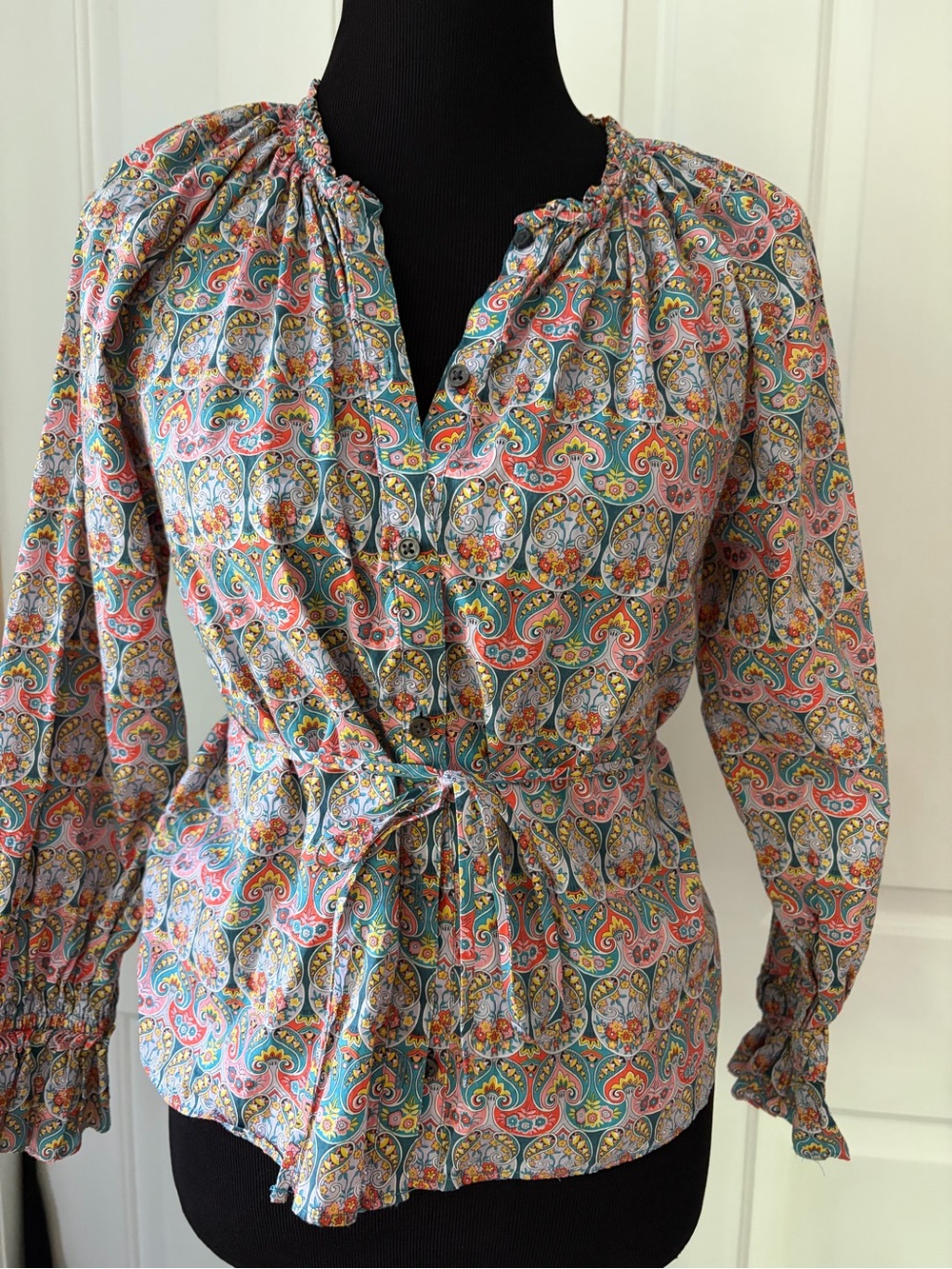 J. Crew Liberty London Paisley Blouse